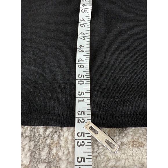 Carole Little Sz L Wool Acrylic Blend Sleeveless Maxi A Line Dress Black Casual - Picture 3 of 9